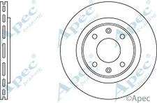 2X APEC DSK519 FRONT BRAKE DISCS FOR CITROEN PEUGEOT - SAME DAY DISPATCH