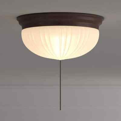 2-Light Sienna Flush Mount Ceiling Fixture With Pull Chain (Bulbs not included)