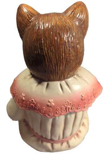 Biscottiera Emily il gatto porta libro e fiori ceramica anni 80 Giappone vintage - Foto 2 di 10