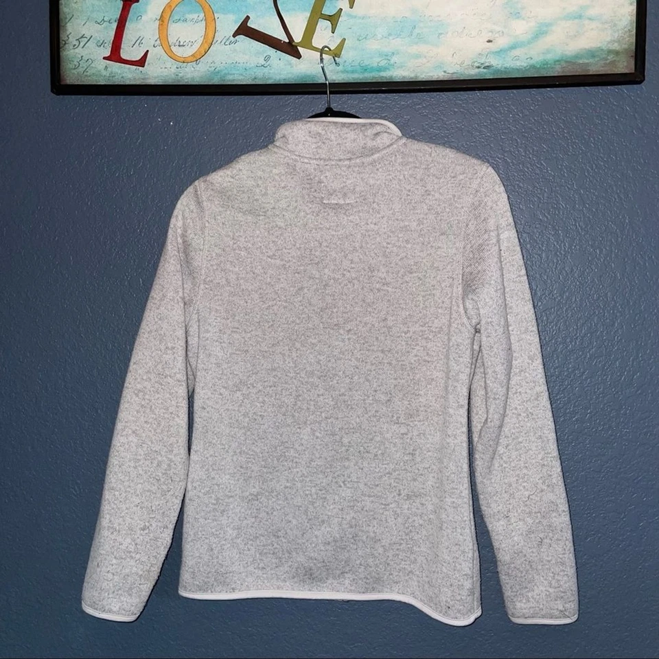 - Faded Glory Chaqueta Mujer Talla Pequeña 4/6 Gris Brezo Claro Cremallera Polar Foto 3 de 4