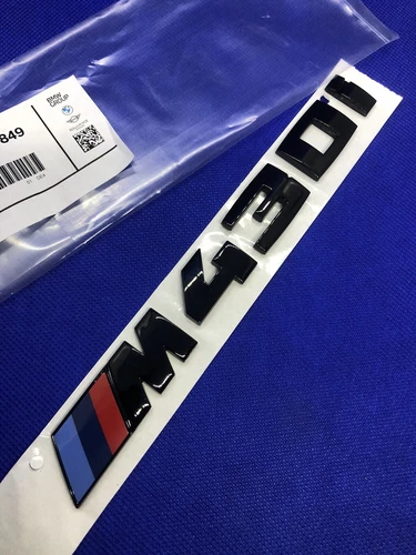Logo Badge BMW M M430i 430i Black Rear M4 F32 F36 Series 4 Original 51142472849