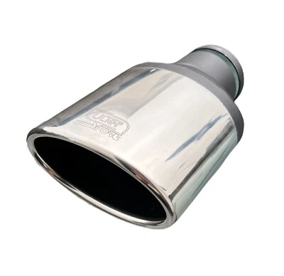 Auspuffblende Endrohr oval 120x80mm für 40-60mm Anschluß für AUDI BMW VW Skoda - Bild 1 von 4
