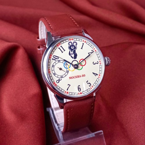 Soviet Watch Marriage Vintage Men`s Wristwatch USSR Olimpic Games 80s Serviced - Picture 4 of 11