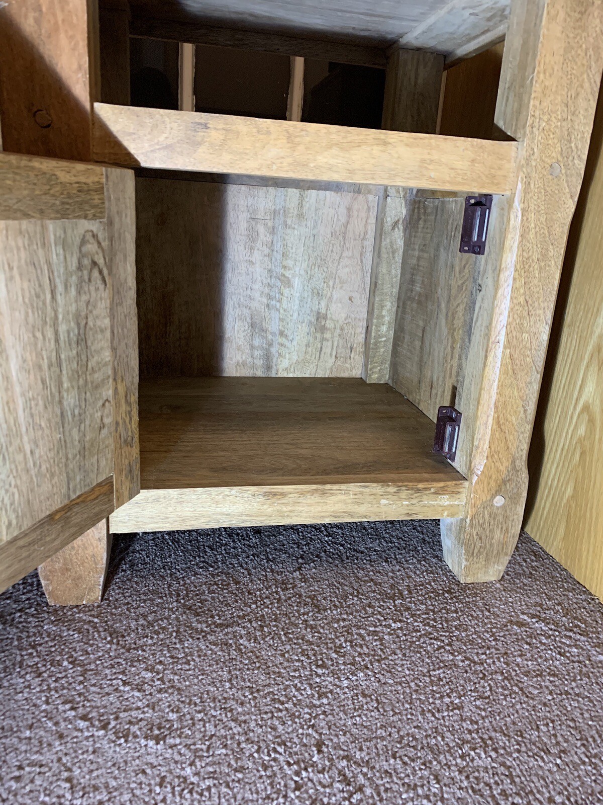 OAK Solid BEDSIDE x2 eBay