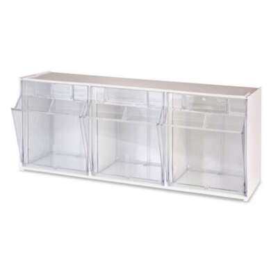 Deflecto 3 Bin Interlocking Tilt Storage System - Custom Supply Station