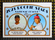 KE'BRYAN HAYES  -  2021 TOPPS HERITAGE #97 KE'BRYAN HAYES RC/JOSE GARCIA RC