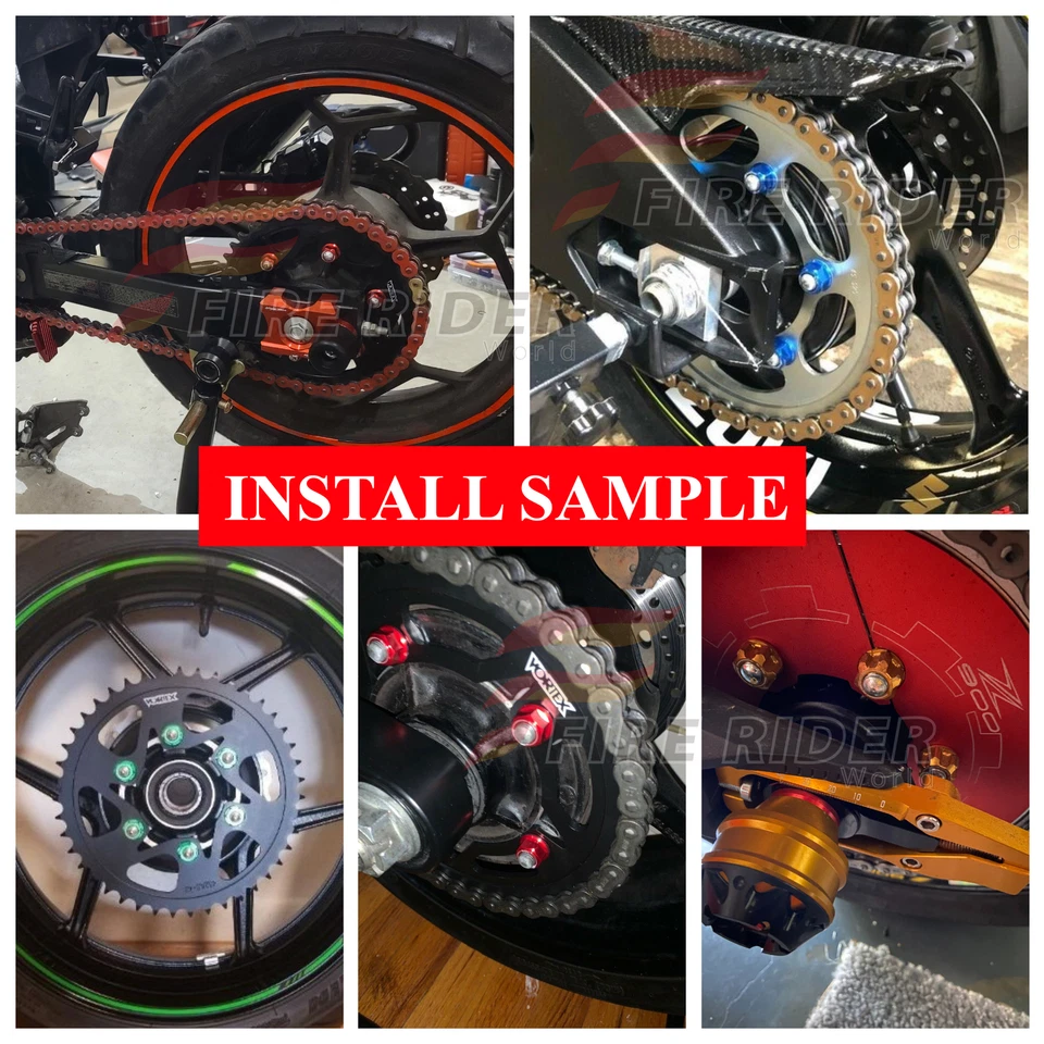 Tuercas de piñón de rueda trasera rojas M10 para Suzuki GSX-R1000 R 17 18 19 20 Foto 3 de 3