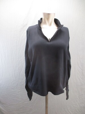 NIKE DRI-FIT Size M Women 1/2 Zip High Neck Fleece Lined Athletic Pullover 439