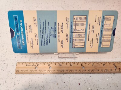 Vintage Metric / English Sliding Conversions Guide