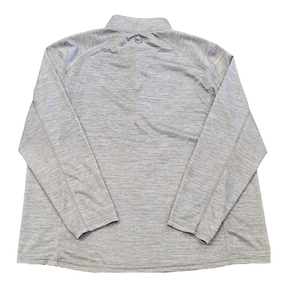 Pullover de rendimiento gris a rayas talla XL con cremallera 1/4 Vineyard Vines para hombre Foto 2 de 2