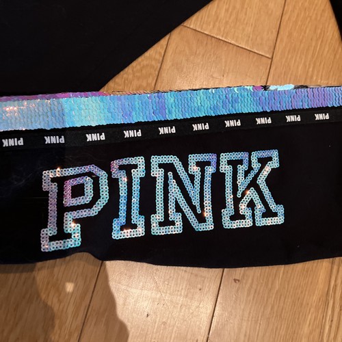 Victoria's Secret ROSA Iridiscente Sirena Abatible Lentejuelas Bling Yoga Leggings Talla S - Imagen 3 de 6