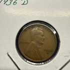 1936 D Lincoln Wheat Penny VG+ Condition As Shown. Great Coin Low Mintage