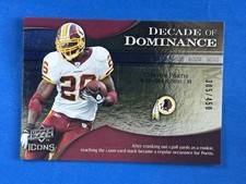 2009 UD Icons Decade of Dominance Silver #DD-CP Clinton Portis Redskins #/450