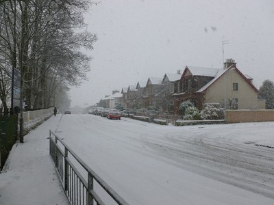 Foto 12x8 Schnee auf der Crawford Street, Motherwell nach etwa sechs Tagen von col c2018