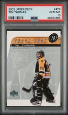 2002-03 Upper Deck Tim Thomas #429 Young Guns Rookie PSA 10