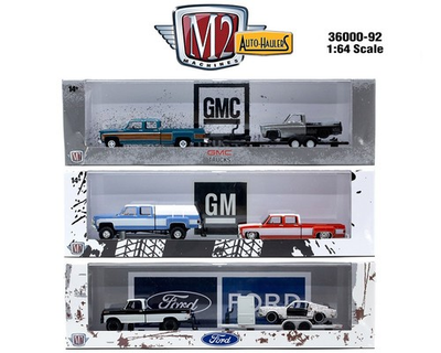 #ad #ad M2 Machines Auto Haulers Release 92 Set of 3 with GMC Sierra amp; Silverado 1 64 $71.99