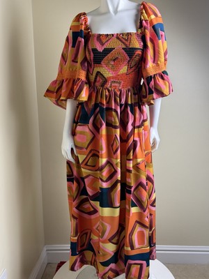 Truly 4 You Women s Maxi Multi Color Dress Sz M.  (B.05)