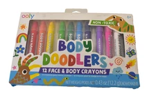 Ooly Multi Colored Body Paint Kit 12 Twist Crayons For Kids Face Art Assorted