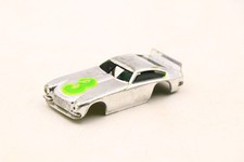 Rare Tyco Superglow Vega Chrome Slot Car Body Only 3 Missing Paint