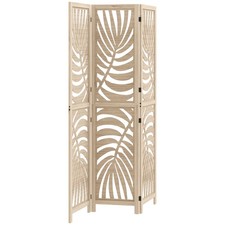 HOMCOM Paravento da Interno a 3 Pannelli Pieghevole e Separabile 120x170cm
