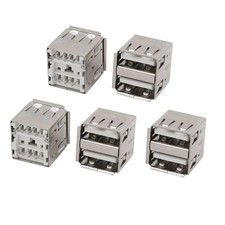 USB Type A Jack 2.0 8-Terminal 180 Degree Connector for 5pcs Connector