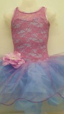 Dance Costume Curtain Call E1175 XL Child Purple Ballet Tap Colorful