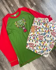 Lazy One "Lights Out" Christmas Unisex PJ set