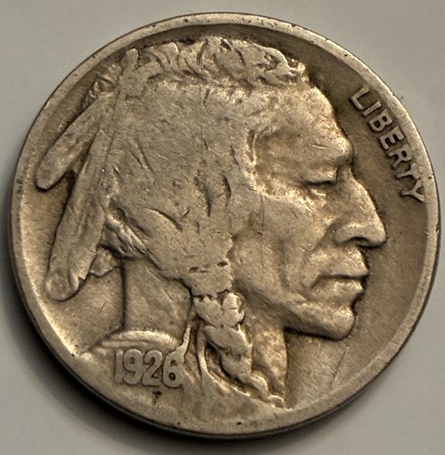 1926 Buffalo Nickel Philadelphia Mint Indian Head Coin BN2063