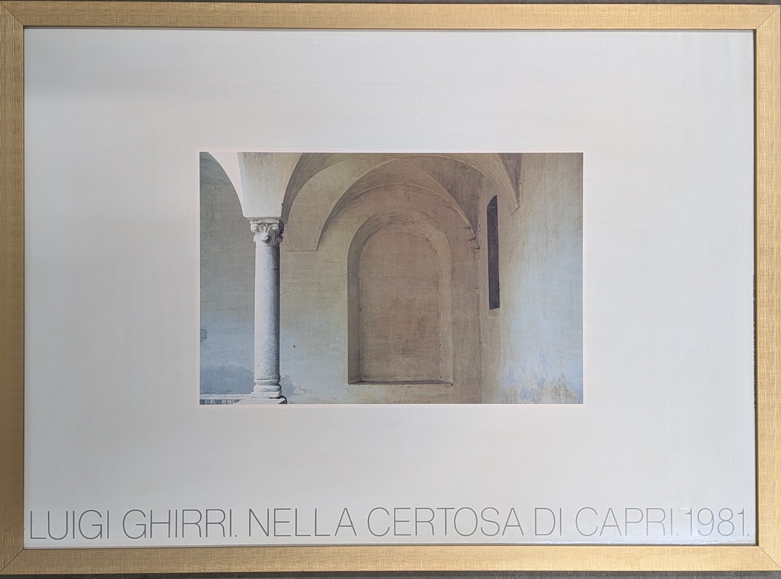 Luigi Ghirri Nella Certosa Di Capri 1981 Exhibit Poster - 1984 France 29" X 21" 