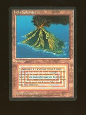 Magic MTG 3rd Edition Revised ITALIAN FBB Volcanic Island HEAVILY PLAYED HP INK