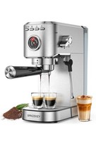 Spacekey CM5080 20 Bar Espresso Machine Silver Stainless Steel Steam Wand 1350W