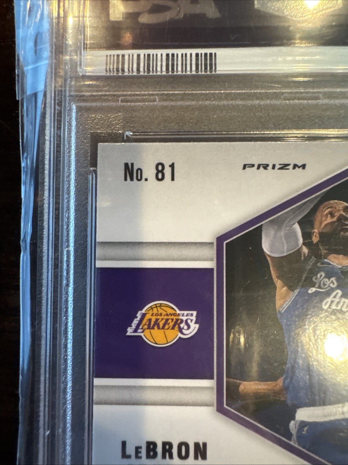 2020-21 Panini Mosaic LeBron James #81 Genesis PSA9 view 8
