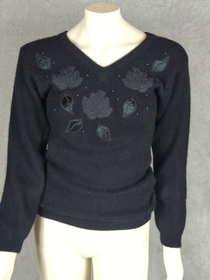 Vtg Y2K Forest Nymph Grunge Cottagegoth NatureCore Dark Fairy wool blend Sweater