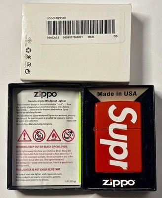 その他 supreme logo zippo 18ss Brand NEW SUPREME x Zippo Lighter RED Box Logo SS18 99ACA53