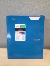 5 PACK OF MEAD FIVE STAR BLUE 2-POCKET FOLDERS V-758