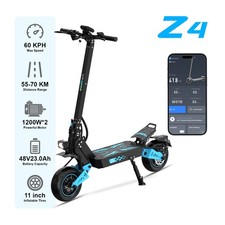 Dual motor all terrain electric scooter fast speed app control full suspension