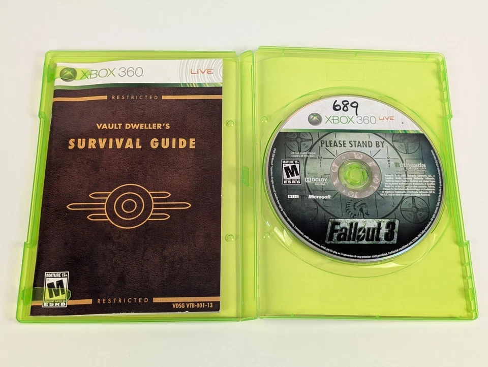 Fallout 3 (Microsoft Xbox 360, 2008) ➡️CIB Complete  - Tested - Excellent 📀! - Image 3 of 4