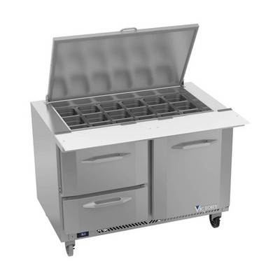 Victory VSPD48HC-18B-2 48'' Mega Top Sandwich/Salad Prep Table w/ 2 Drawers & ...