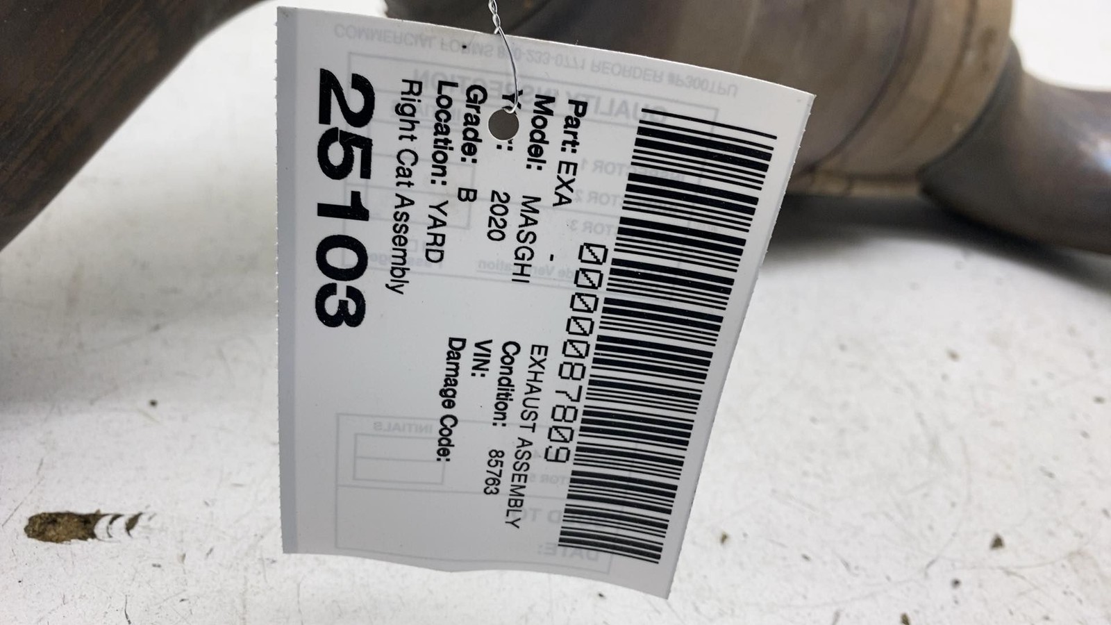 ⭕ 2014-2020 Maserati Ghibli 3.0L V6 Right Side Exhaust Pipe Downpipe 670103673