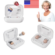 JINGHAO 16H Working Time Hearing Aids Rechargable Invisible Sound Amplifier US