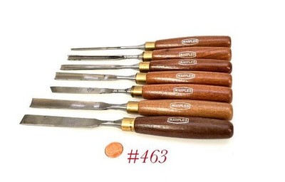 clean nice set MARPLES CARVING WOODWORKING CHISEL TOOL