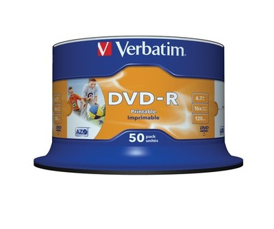 Verbatim DVD-R 4.7GB, 16x, 50er-Pack DVD-Rohlinge #26051723