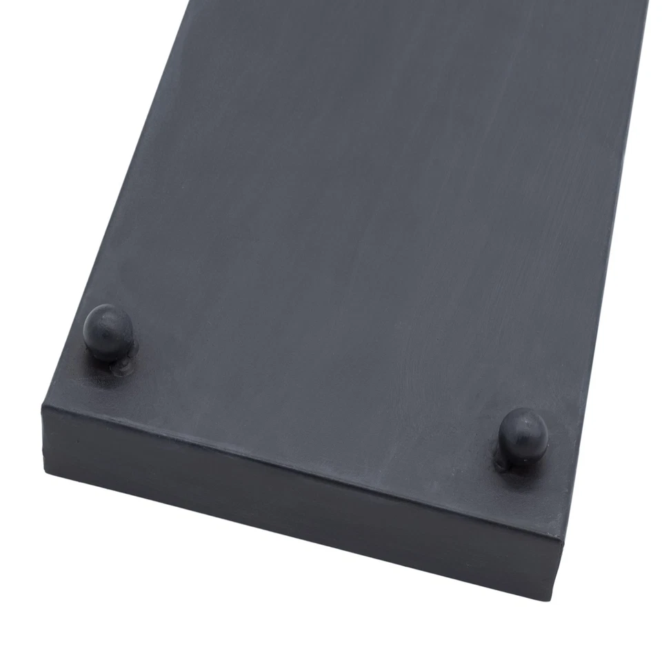 Metall Tablett rechteckig dunkelgrau - 60 cm - Advent Deko Kerzen Geschenk Brett - Bild 3 von 4