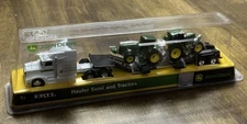 ERTL John Deere White Semi Hauler with 2 Tractors #37382 - New, Factory Sealed