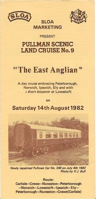 SLOA 1960 ECML Metropolitan Cammell Pullman 1982 East Anglian Scenic Land Cruise