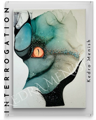 Alien Abstract Art & Texture Painting  9 x 12 Mixed Media Modern Artwork Sci-Fi