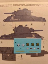 Décalcomanies 1/72 MAQUETTE -SHERMAN SARREGUEMINES   2DB