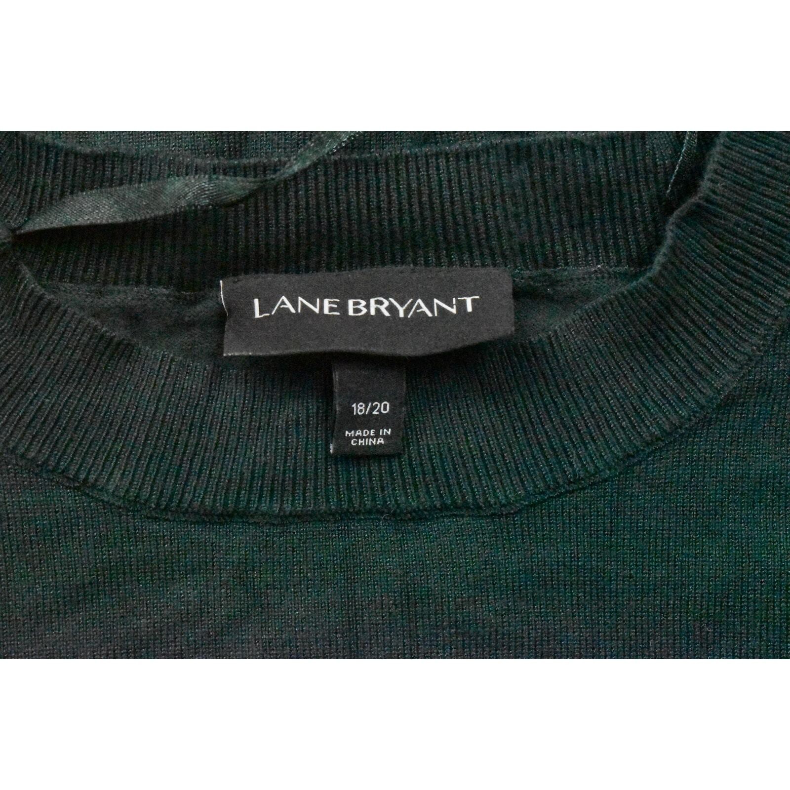 Lane Bryant Green High Neck Solid Pullover Sweate… - image 8