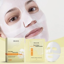 Vitamin C Sheet Mask with Niacinamide Collagen, Brightening Hydrating