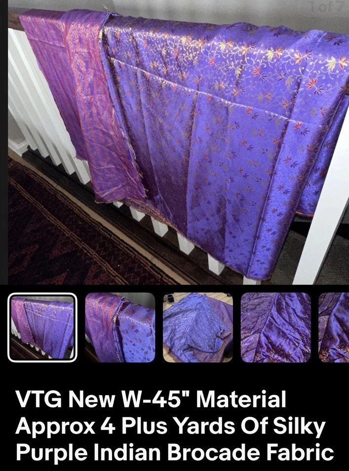 Yardas de hermosas telas, brocados, rojos, rosas ver todas las fotos Foto 2 de 4